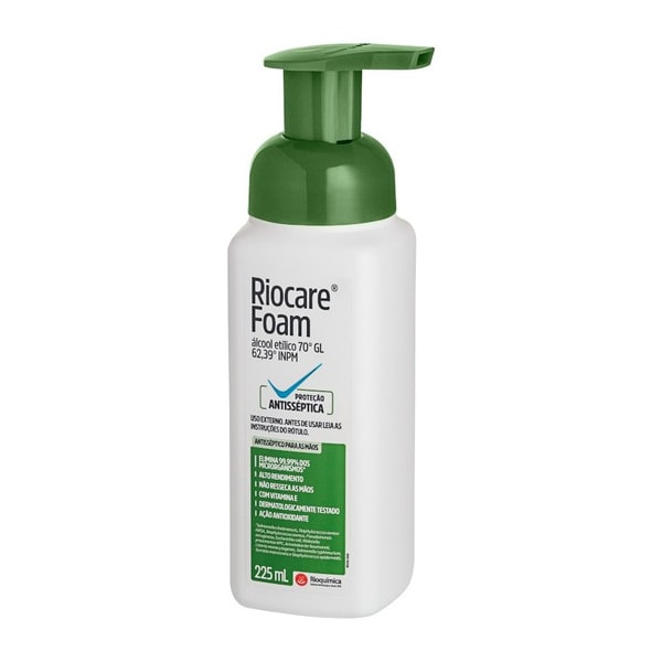ALCOOL RIOCARE FOAM 225ml RETANGULAR