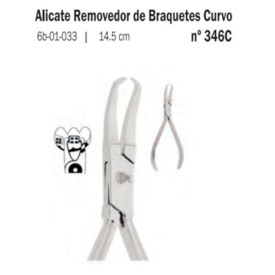 ALICATE 6B 346C REMOVEDOR BRAQUETE 14,5cm Curvo