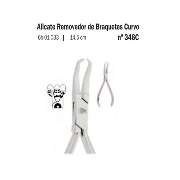 ALICATE 6B 346C REMOVEDOR BRAQUETE 14,5cm Curvo