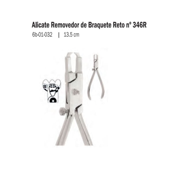 ALICATE 6B 346R REMOVEDOR BRAQUETE 13,5cm Reto