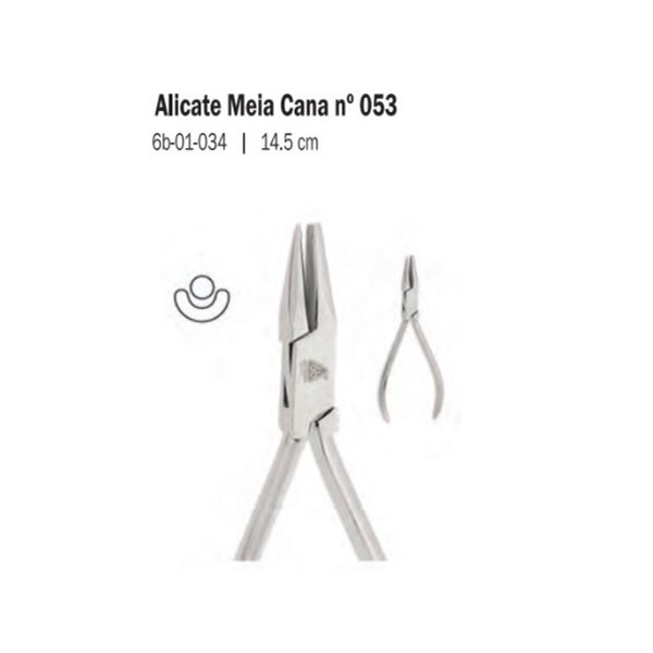 Alicate Ortodontico Meia Cana 053 - 6B Invent
