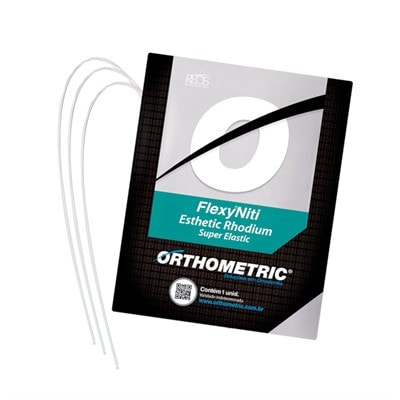 Arco Flexy Niti Esthetic Rhodium Redondo Inferior 018 (52152018) - Orthometric