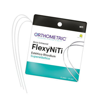 Arco Flexy Niti Esthetic Rhodium Redondo Inferior - Orthometric