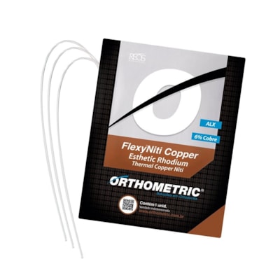 Arco Niti Copper Esthetic Rhodium ALX Redondo Superior 018 (51482018) - Orthometric