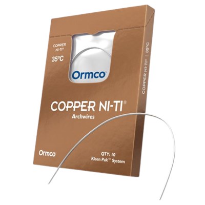 Arco NiTI Orthos Termoativado Copper 35° Retangular - Ormco