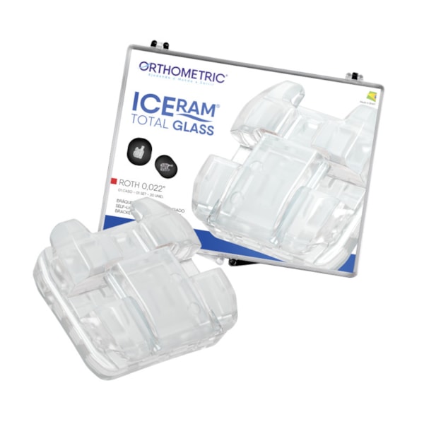 Bráquete Cerâmico Autoligado Iceram Total Glass Roth 0,022 - Orthometric