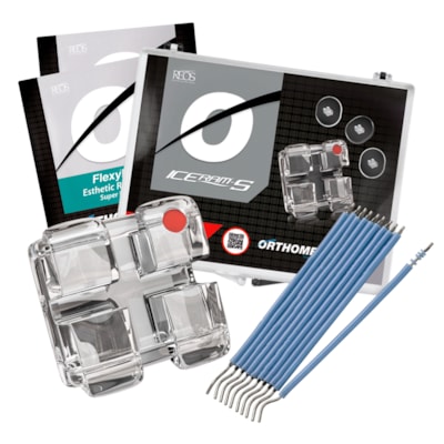 Bráquete Cerâmico Iceram-Safira Roth 022 Kit Promo - Orthometric