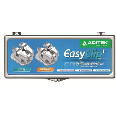 Bráquete de Aço Autoligado EasyClip+ Bidimensional 022 PDM Kit 1 Caso - Aditek