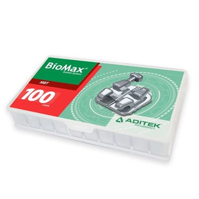 Bráquete de Aço Biomax MBT 022 Kit 100 Casos - Aditek