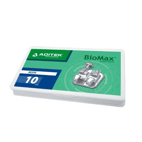 Bráquete de Aço Biomax Roth 022 Kit 10 Casos - Aditek