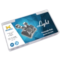 Bráquete de Aço Roth Light 9° 022 Kit 10 Casos com Gancho - Morelli
