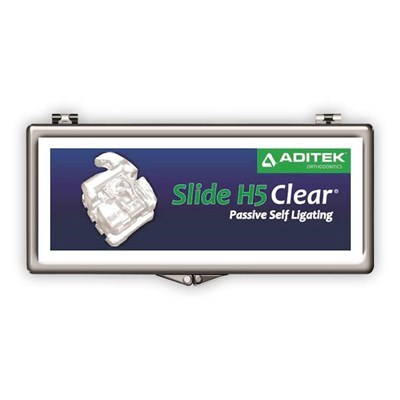 Bráquete Estético Autoligado Slide H5 Clear Roth 022 Kit 1 Caso - Aditek