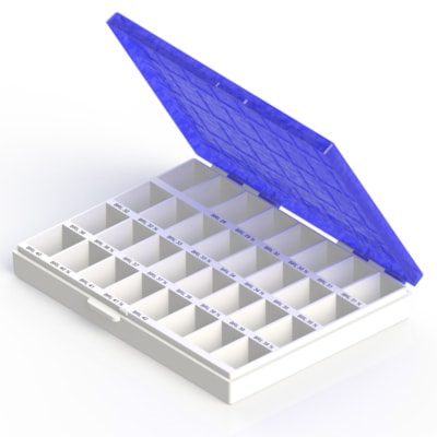 Caixa para Bandas Ortodônticas Anatômicas - Inferior Direito - Cor Azul - Morelli