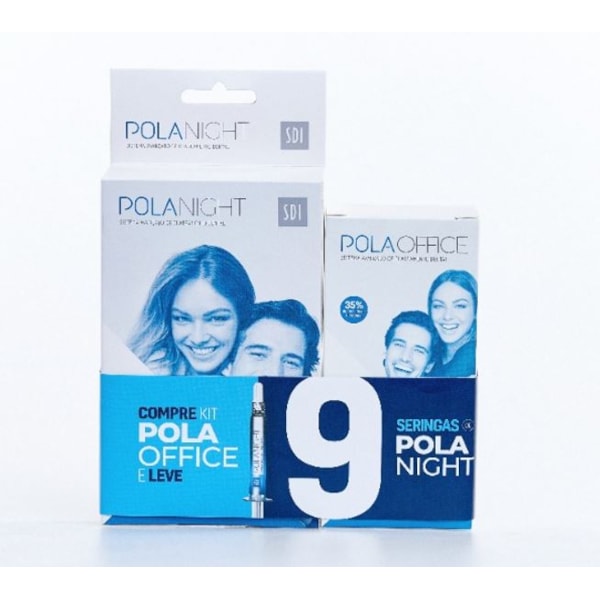 ComboClareador Pola Office 35% e Pola Night com 9 Seringas 10% - SDI