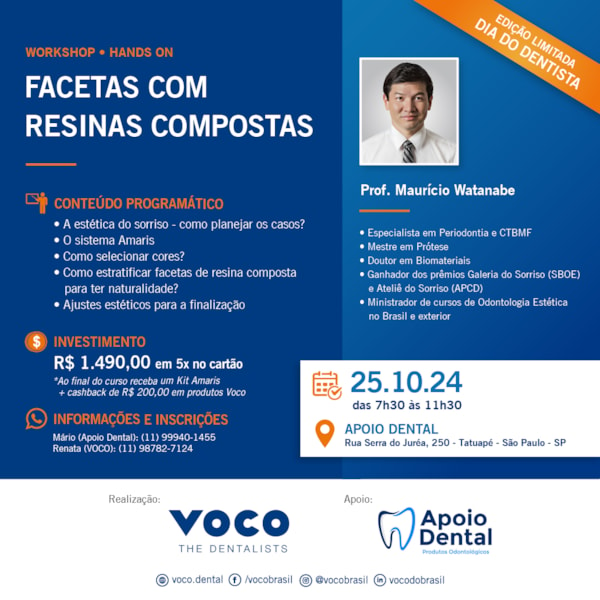 Curso Facetas com Resinas Compostas - Voco