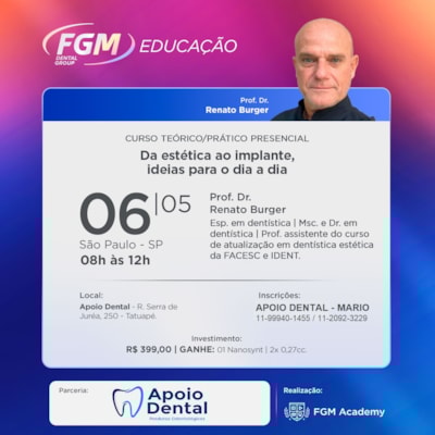 DA ESTETICA AO IMPLANTE - FGM - 06/05/2023