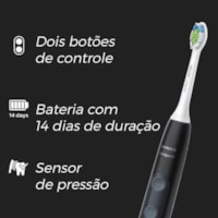 ESCOVA DENTAL ELETRICA SONIC PRO 50 BLACK PHILIPS COLGATE