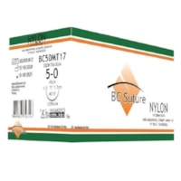 Fio Cirúrgico Nylon 5-0 Ag 1/2 Cor 1,7cm - Bioline Fios