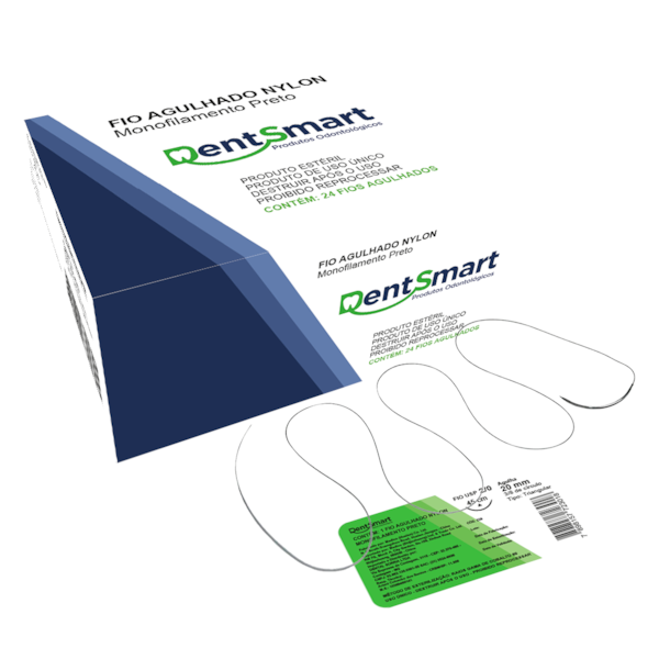 Fio de Sutura Agulhado Nylon 3-0 - Dentsmart