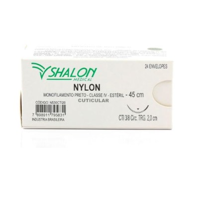FIO DE SUTURA NYLON SHALON c/24  5-0