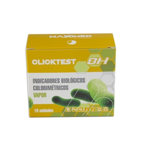 INDICADOR BIOLOGICO VAPOR COLORIMETRICO 8H CLICKTEST C/10