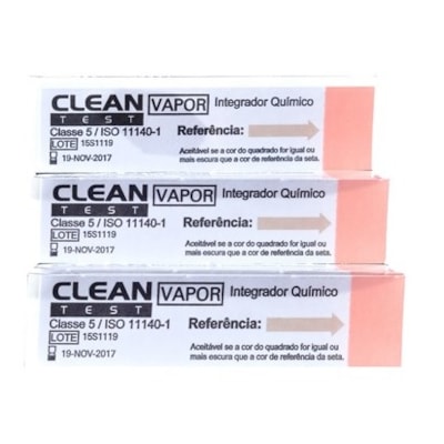 INDICADOR INTEGRADOR QUIMICO TIPO 5 CLEAN-TEST VAPOR C/25 CLASSE 5