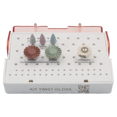 KIT AMERICAN BURRS POLIDORES ESPIRAIS DIAMANTADOS CA TWIST-GLOSS