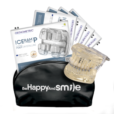 Kit Bráquete Cerâmico Iceram-P Roth 5 Casos + 1 Manequim Misto Grátis - Orthometric