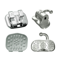 Kit Braquete Metalico Capelozza System 4X2 0,022 Com 1 Caso + 4 Tubos 4 Arcos + 8 Stops - Orthometri