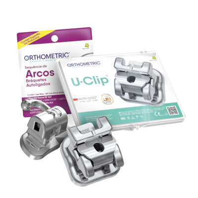Kit Bráquete U-Clip Roth 0,022  + Sequência de Arco + Tubo - Orthometric