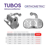 Kit Bráquete U-Clip Roth 0,022  + Sequência de Arco + Tubo - Orthometric