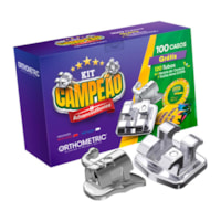 Kit Campeão Bráquete Metálico Advanced MBT 022 + 120 Tubos + Roleta de Cores - Orthometric