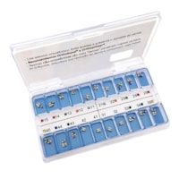 Kit de Bráquetes 01 caso Prescrição Roth - Max .018" - Can. 9° Ang. - Gancho Can./Prés - Morelli
