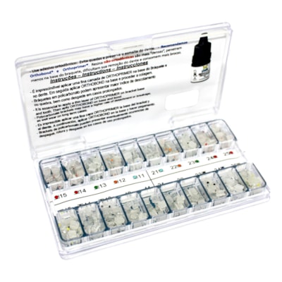 Kit de Bráquetes 10 casos Prescrição Roth - Composite .022" - Gancho Can./Prés - Morelli