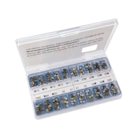 Kit de Bráquetes 10 casos Prescrição Roth - Max .018" - Can. 13° Ang. - Gancho Can./Prés - Morelli
