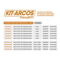 Kit Promo Fios Thermo 35º Misto Redondos + Retangulares - 100 Dezenas - Orthometric