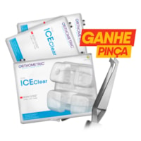 Kit Promocional Bráquete Cerâmico New Ice Clear Roth 022 3 Casos + Pinça para Bráquetes - Orthometri