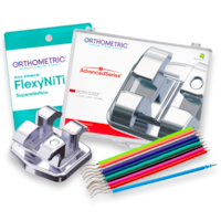 Kit Promocional Bráquete Metálico Advanced Roth 022 10 Casos + Arcos + Elásticos - Orthometric