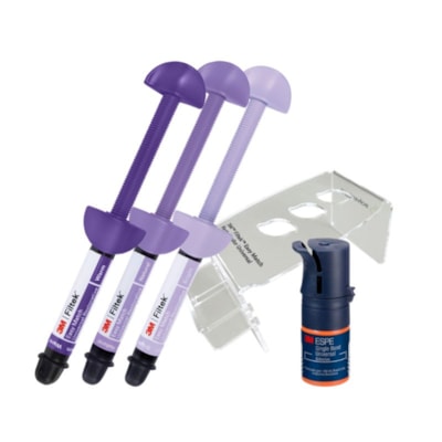 Kit Resina Filtek Easy Match + Adesivo Single Bond Universal + Porta Resinas - Solventum