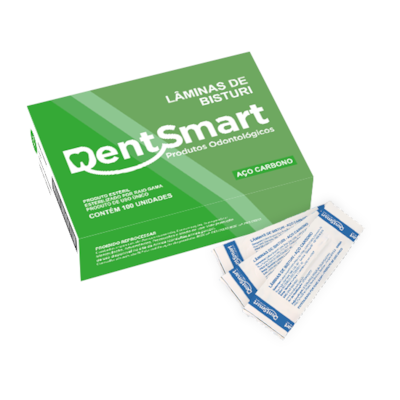 Lâminas Bisturi em Aço Carbono Nº 15C - Dentsmart