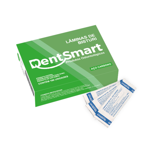 Lâminas Bisturi em Aço Carbono Nº 15C - Dentsmart