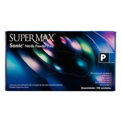 LUVA PROCED NITRILO SONIC GG C/100  SUPERMAX