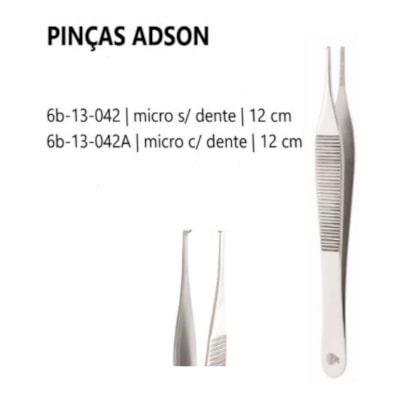 PINCA 6B ADSON MICRO 12cm s/ dente