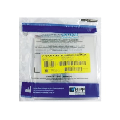 PLACA CLAREAR VH CRISTAL 2,0mm c/5 QUADRADA