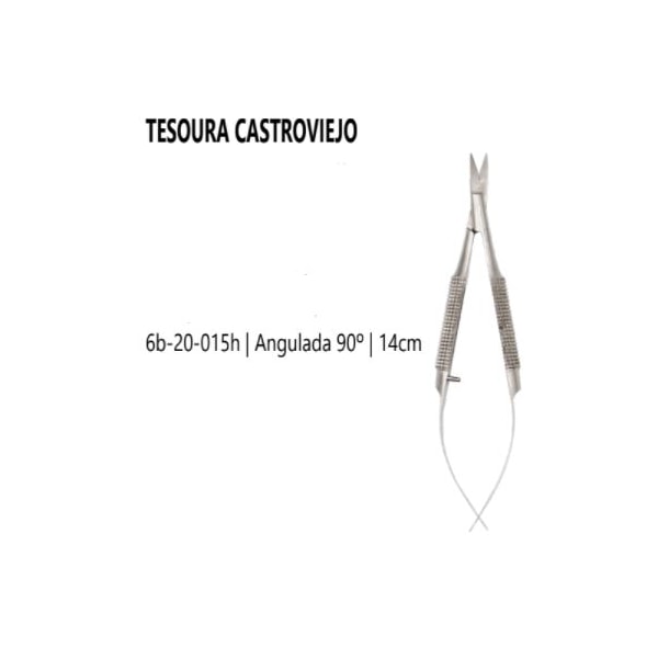 TESOURA 6B CASTROVIEJO 14cm Angulado 90º