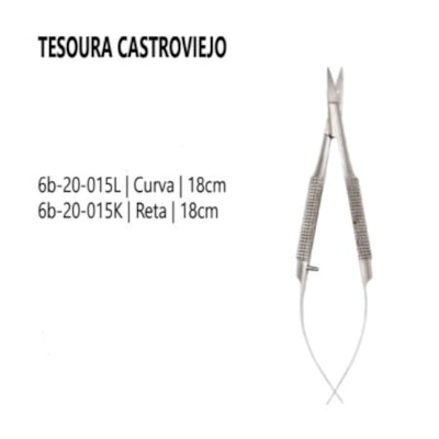 TESOURA 6B CASTROVIEJO 18cm Reta