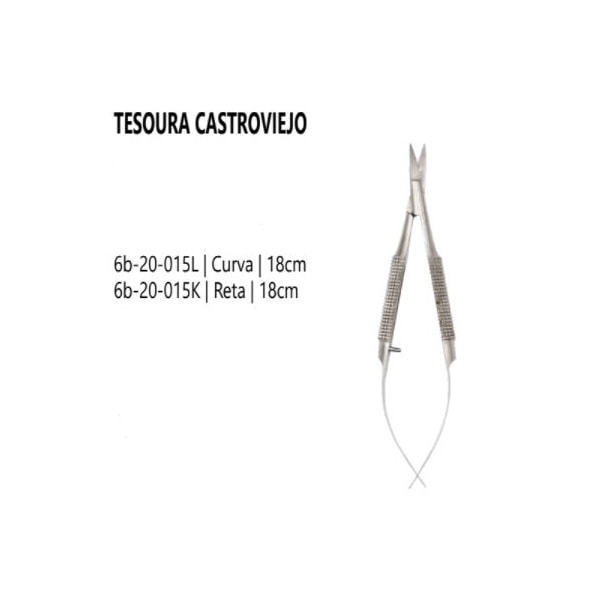 TESOURA 6B CASTROVIEJO 18cm Reta
